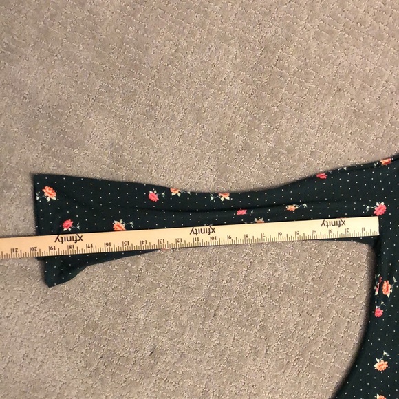 NWT Free People Celia Green Polka Dot & Floral Print Long Sleeve Mini Dress XS - Picture 13 of 14